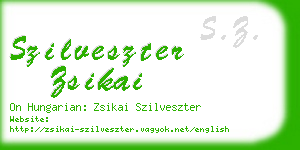 szilveszter zsikai business card